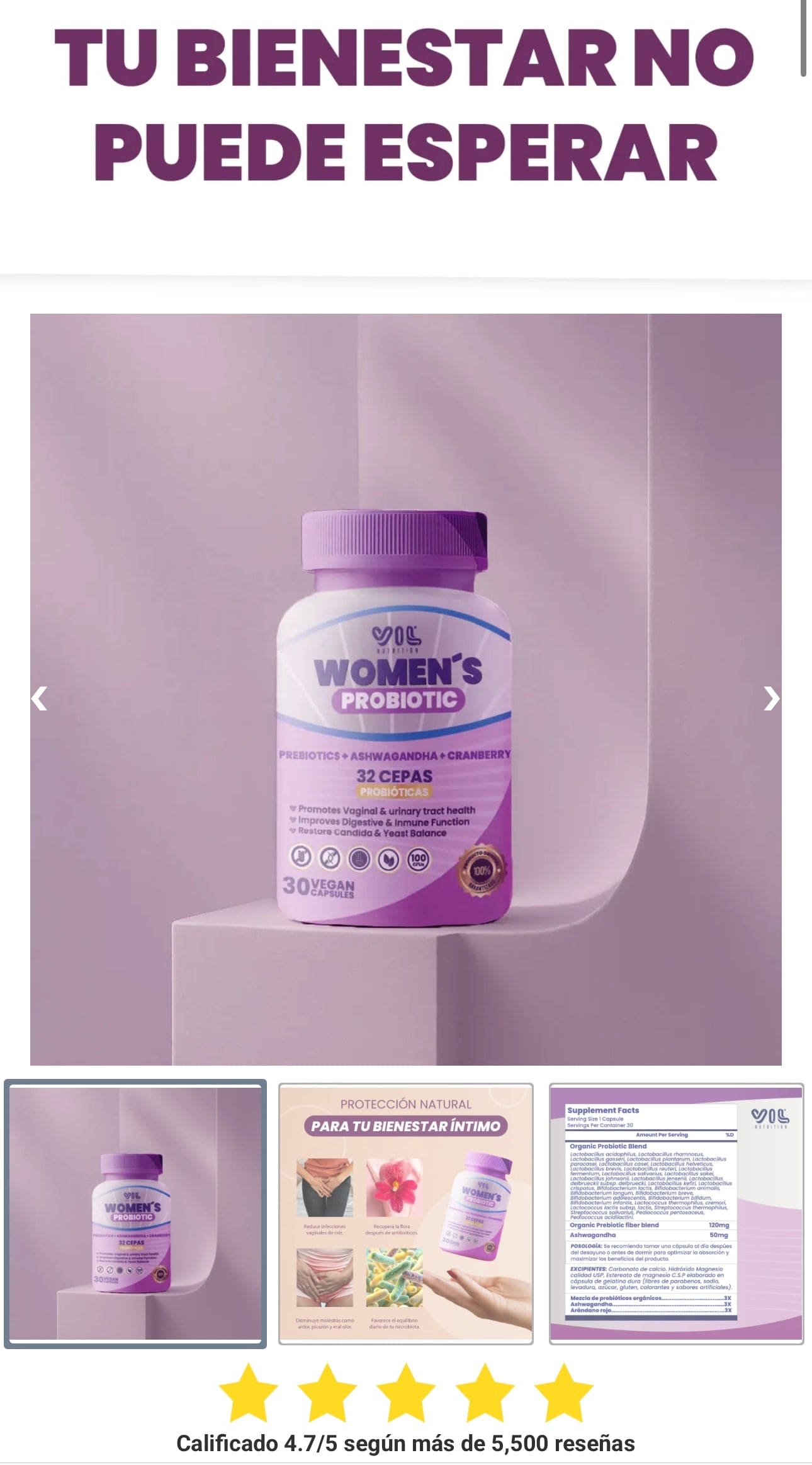 Vil Women's Probiotic - Tu Aliado para una Salud Íntima Completa